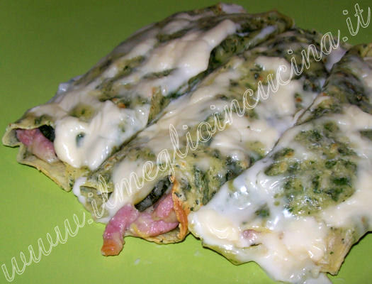 Aromatic Herbs Crepes with Pancetta