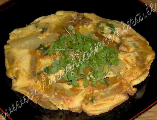 Rustic omelette with Cress