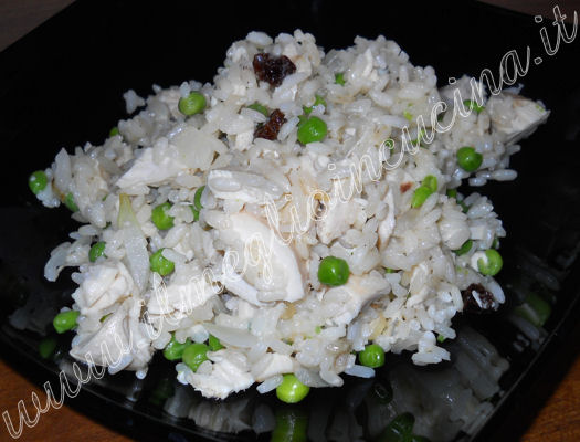 Chicken and Gorgonzola rice